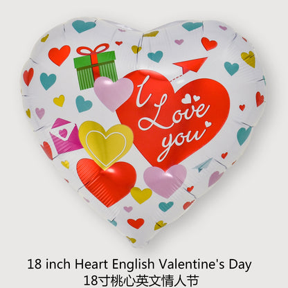 18“ Heart Foil Balloons for Valentine‘s Day Min.50PCS