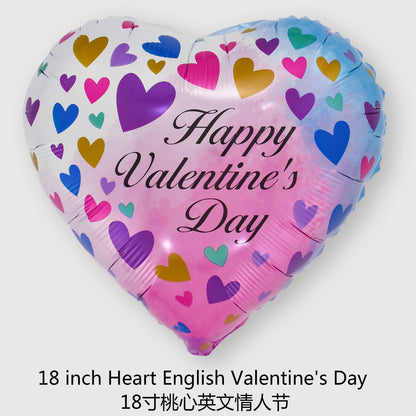 18“ Heart Foil Balloons for Valentine‘s Day Min.50PCS
