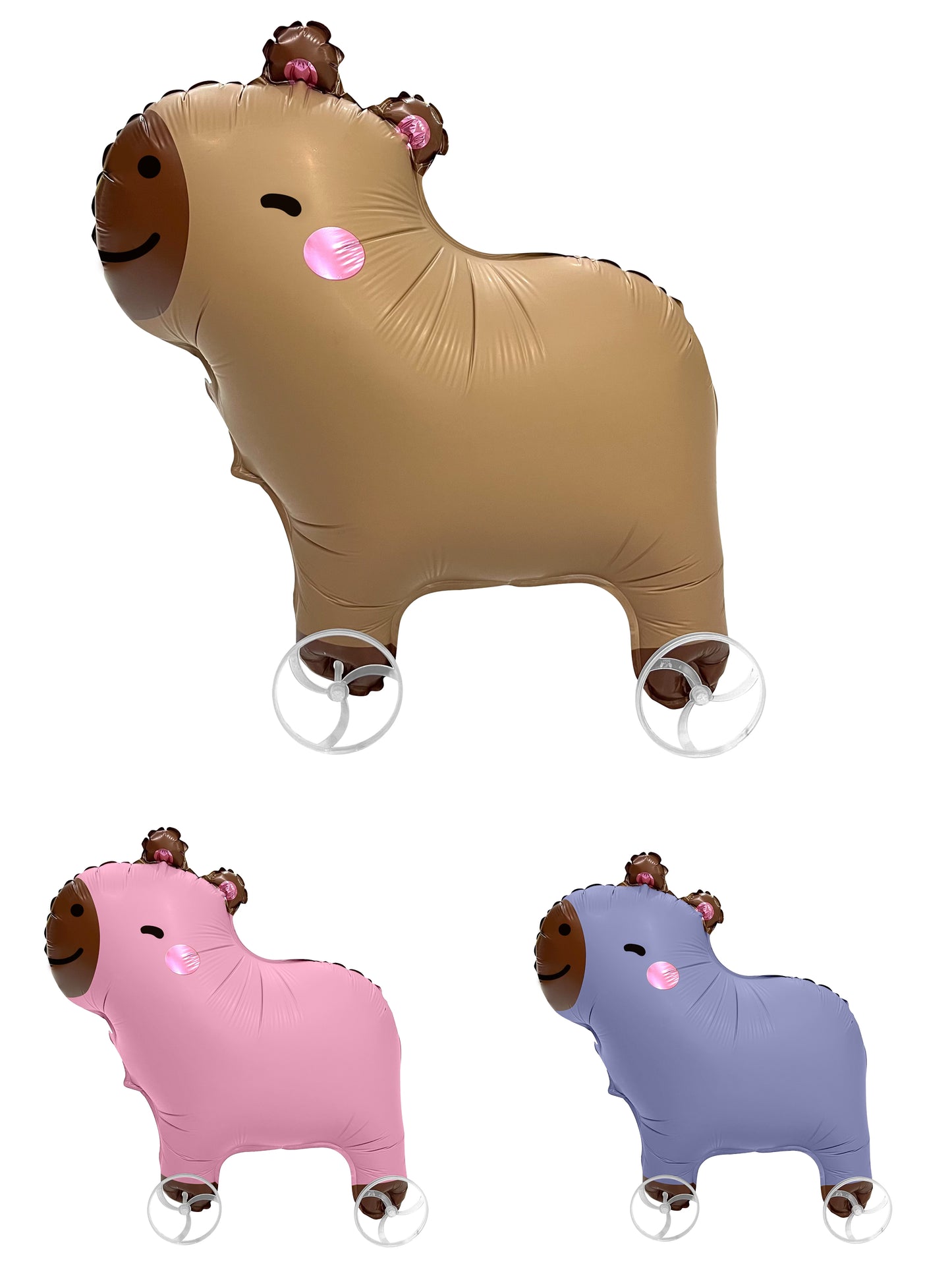 Walking Animal Balloon Toys with Wheels – Elephant & Tiger | Interactive Party Favors - 50PCS