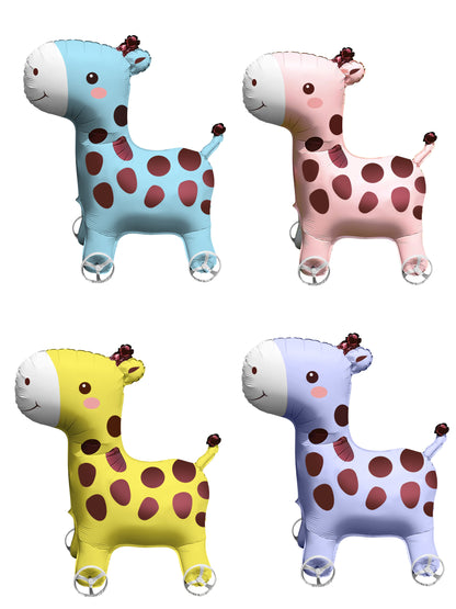 Walking Animal Balloon Toys with Wheels – Elephant & Tiger | Interactive Party Favors - 50PCS
