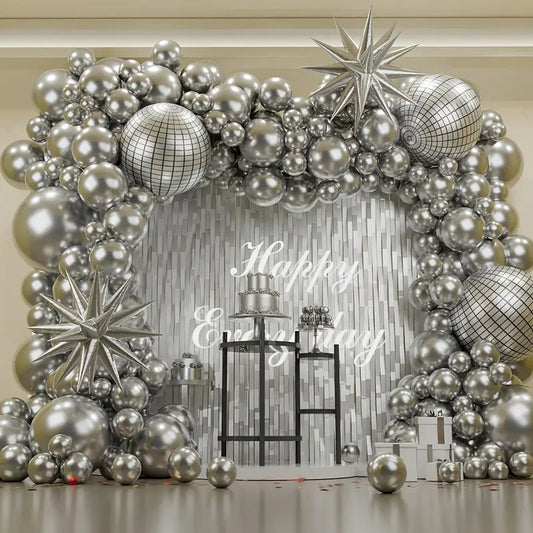 4D Disco Foil Balloons – 10, 22 & 32 Inch Metallic Mirror Finish | Party Decor