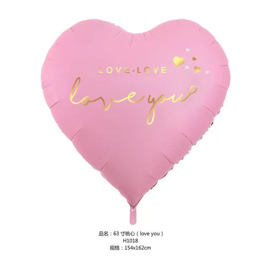 Billion Balloons 63 inch Red Huge Giant Heart Foil Balloon