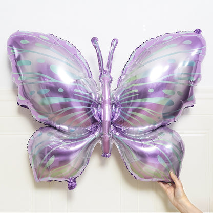 Purple & Blue Butterfly Foil Balloons for Wedding Decor & Romantic Parties Min.50PCS