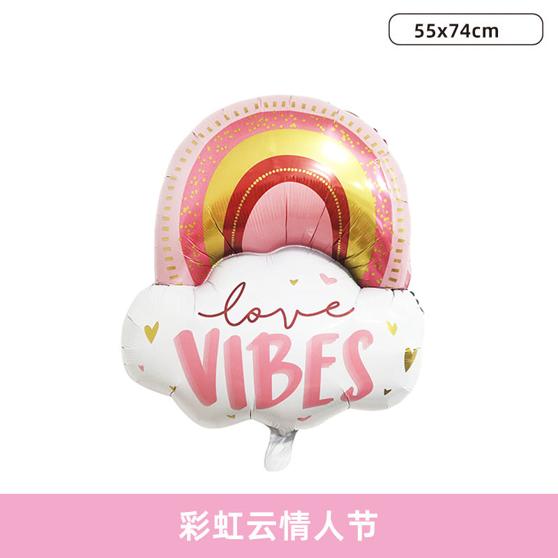 Aluminum Foil Heart Balloons for Valentine Wedding MOQ 50pcs
