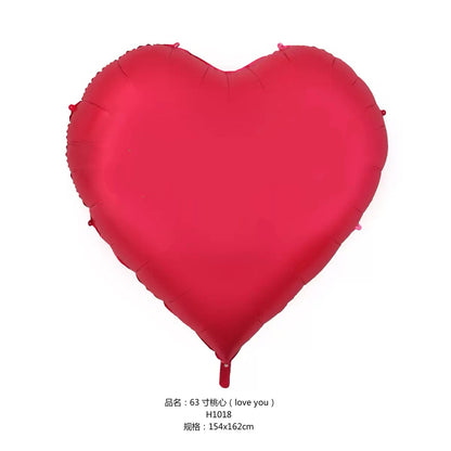 Billion Balloons 63 inch Red Huge Giant Heart Foil Balloon