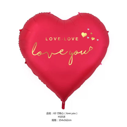 Billion Balloons 63 inch Red Huge Giant Heart Foil Balloon