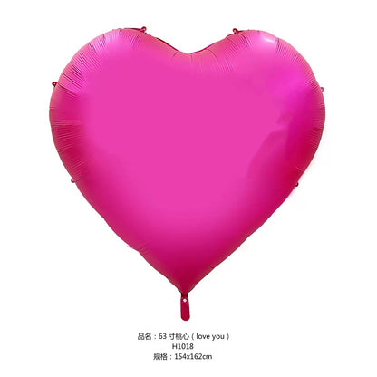 Billion Balloons 63 inch Red Huge Giant Heart Foil Balloon