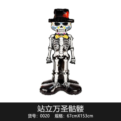 120cm Halloween Party Balloon Witch Skeleton Spider Base Min.50PCS