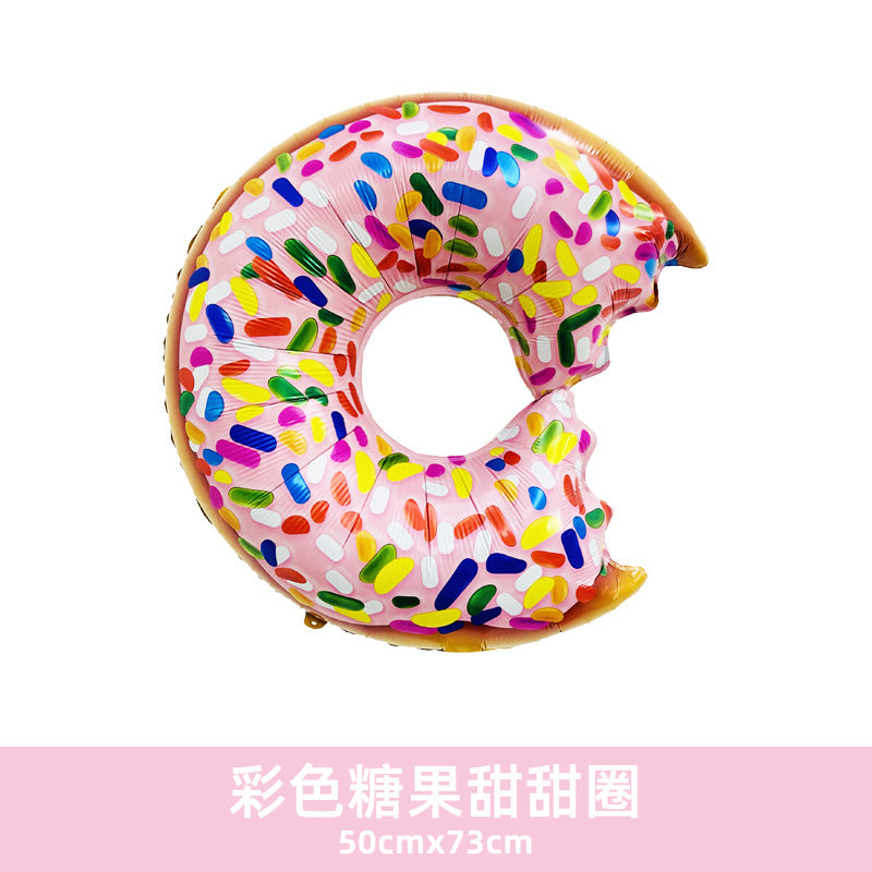 Donut Popcorn Hot Dog Ice Cream Birthday Food Dessert Balloon