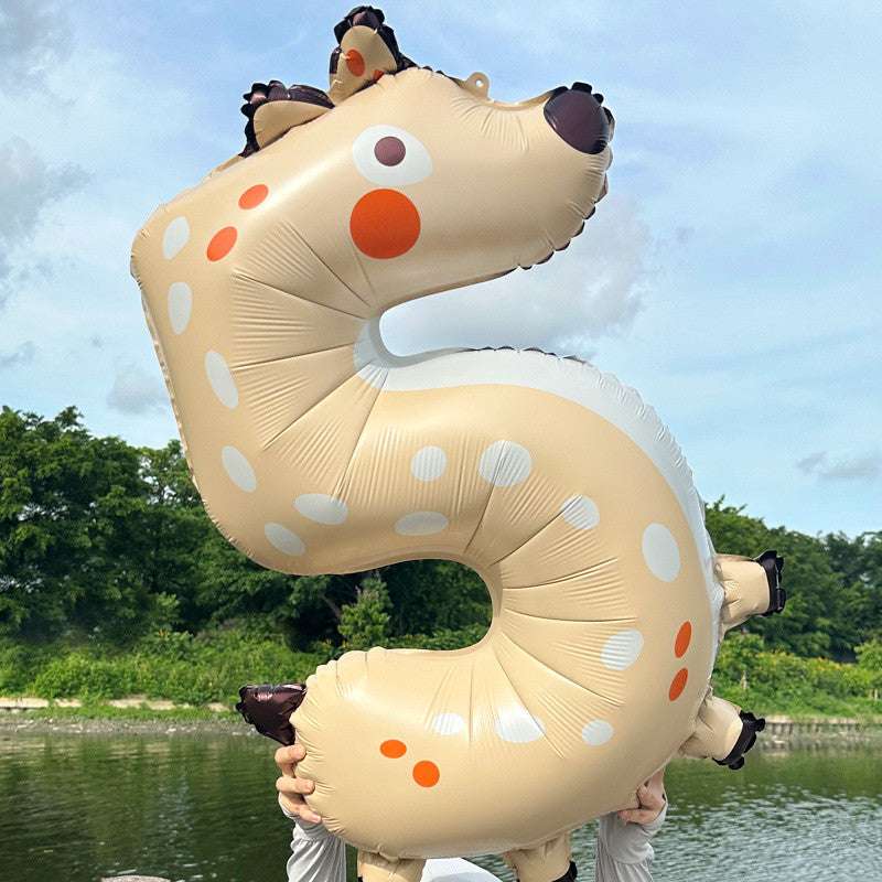 Billion Balloons 40inch Cartoon Animal Shaped Number Balloons