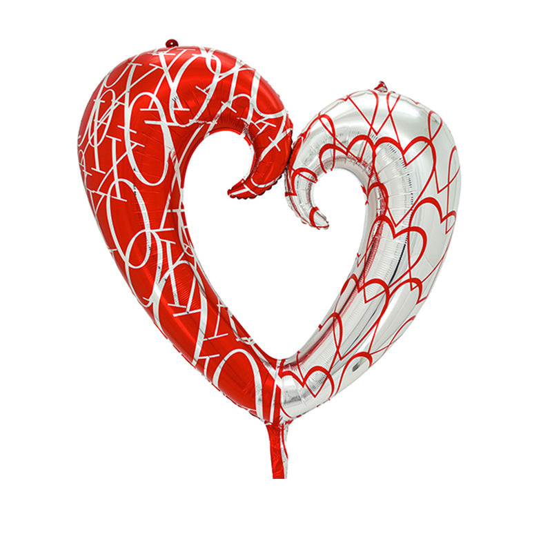 Aluminum Foil Heart Balloons for Valentine Wedding