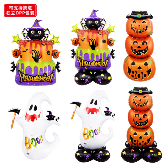 120cm Halloween Party Balloon Witch Skeleton Spider Base Min.50PCS