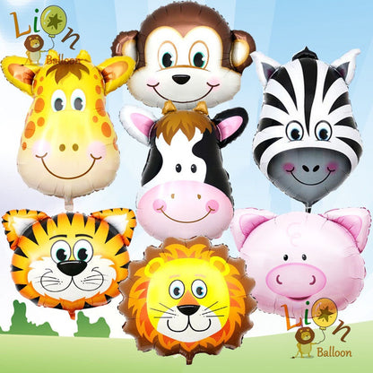 Billion Balloons Safari Jungle Animals Theme Head shape balloons