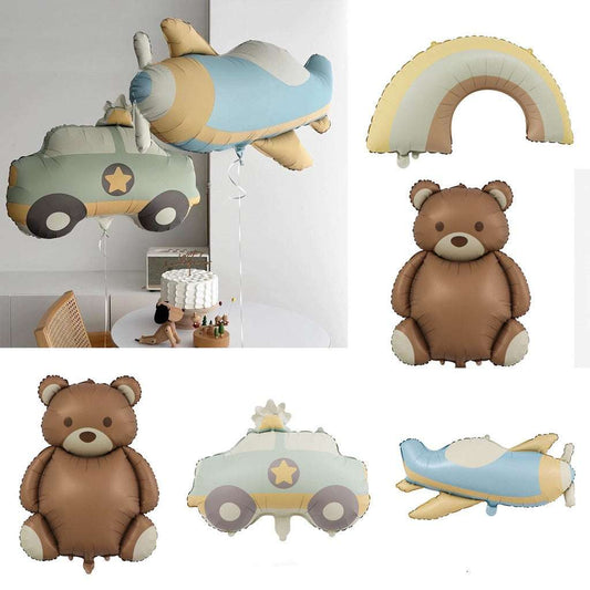 Billion Balloons Matte Frosted Car Airplane Teddy Bear Aluminum Film Balloon