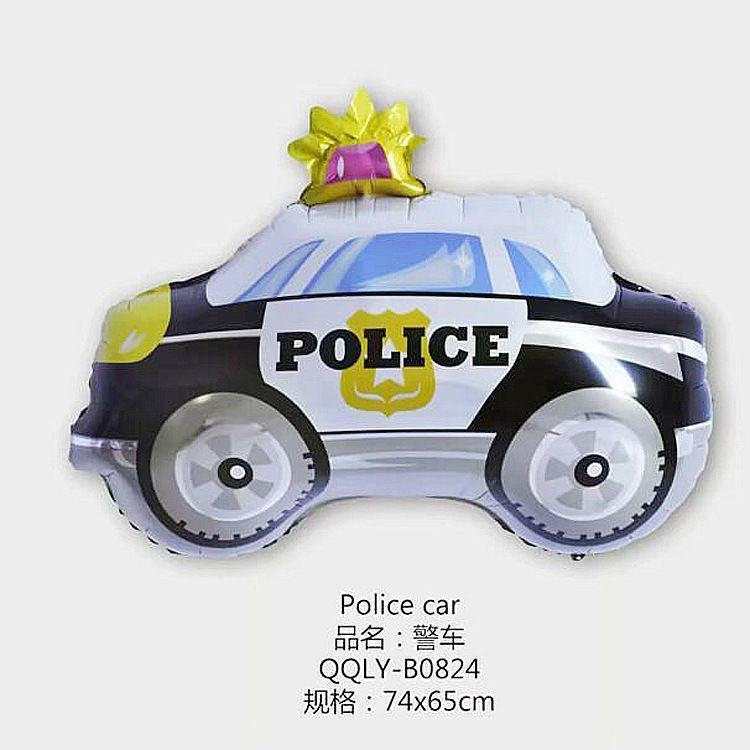 Billion Balloons 4D Car Excavator Fire Truck Ambulance Police Car School Bus Train Vehicle Tank Aluminum Foil Balloon