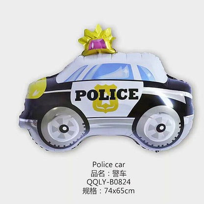 Billion Balloons 4D Car Excavator Fire Truck Ambulance Police Car School Bus Train Vehicle Tank Aluminum Foil Balloon