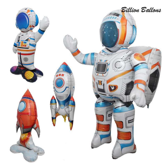 Billion Balloons 4D Standing Giant size Rocket Party Foil Balloons