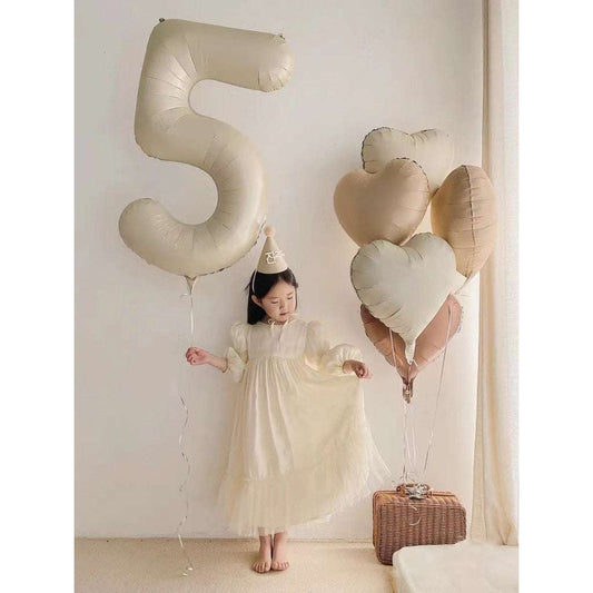 Billion Balloons 32Inch Cream Caramel Color Theme Number Balloons