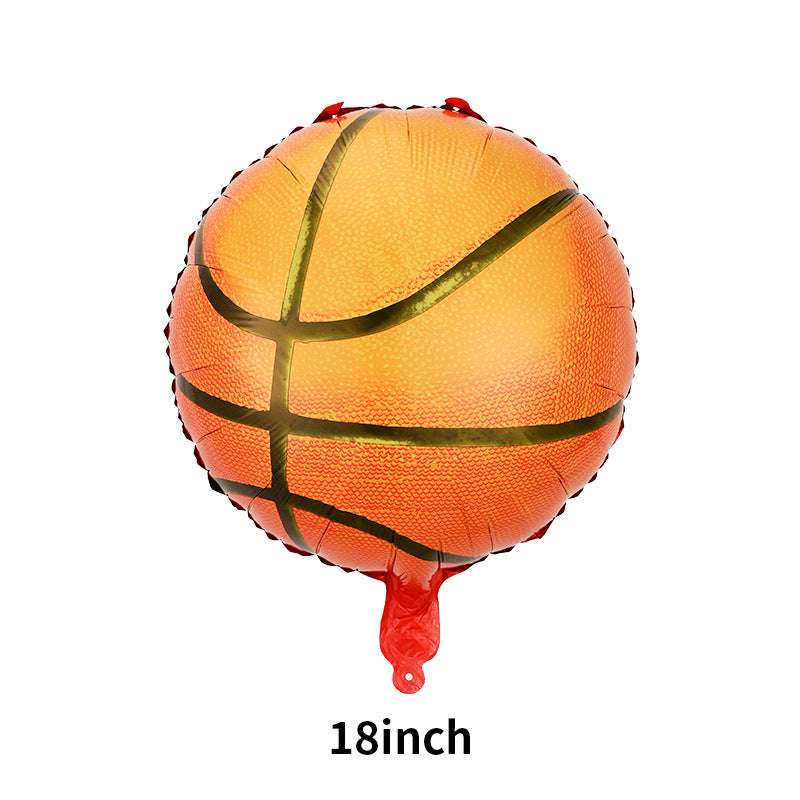 18-Inch Rugby Basketball Football Volleyball-Shaped Baseball Aluminum Balloon Wholesale