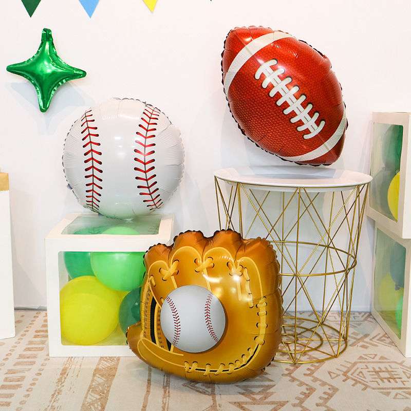 Rugby Aluminum Film Balloon Baseball Gloves Helium Balloon