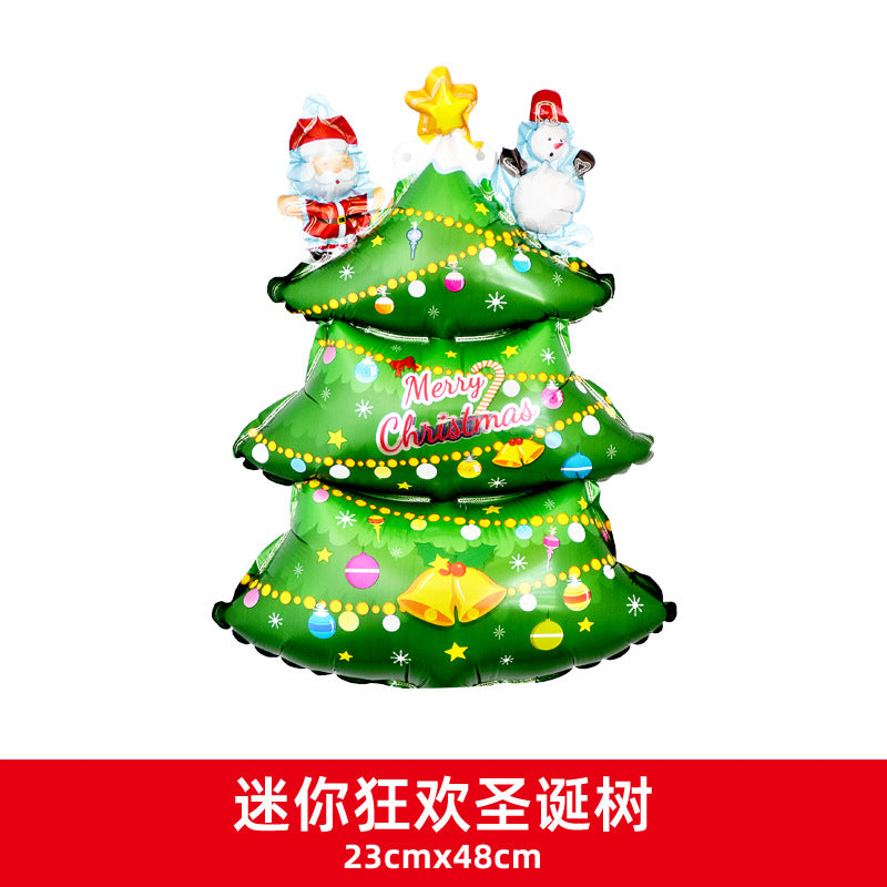 Christmas Party Decor Snowman Reindeer Cane Mini Foil Balloons Min.100PCS