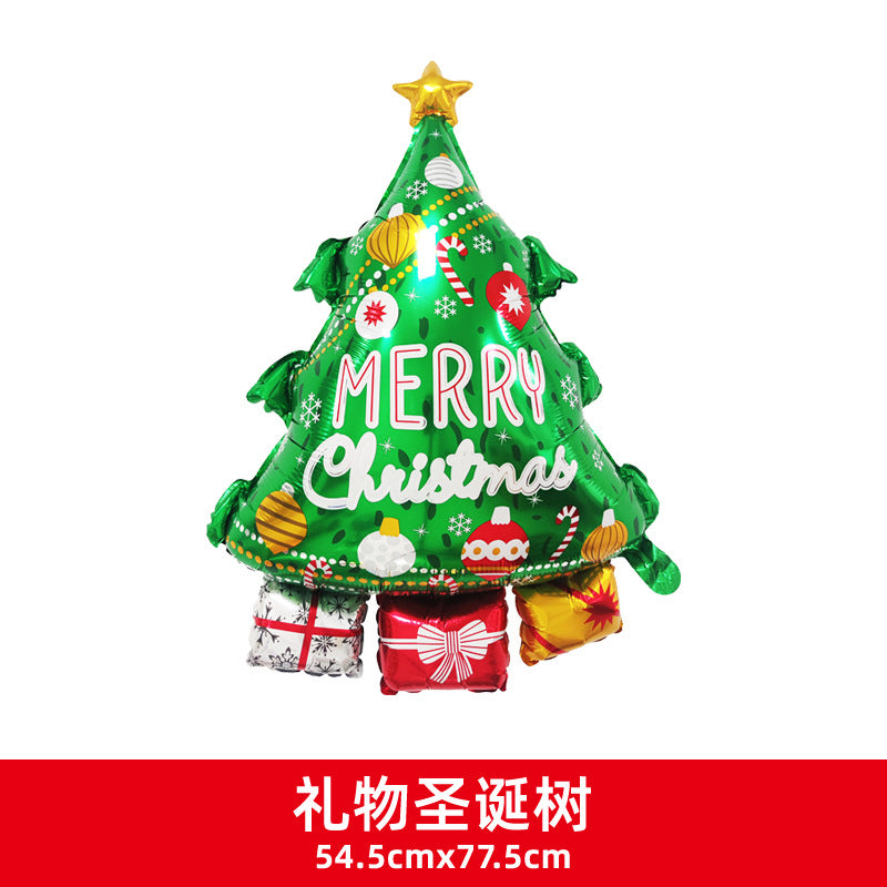 New Christmas 3D Santa Reindeer Aluminum Foil Balloons Min.50PCS
