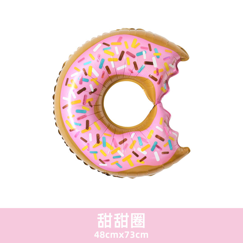 Donut Popcorn Hot Dog Ice Cream Birthday Food Dessert Balloon