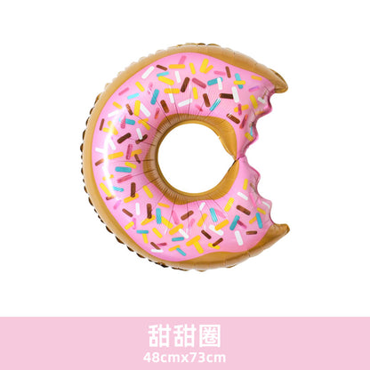 Donut Popcorn Hot Dog Ice Cream Birthday Food Dessert Balloon