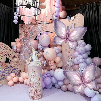 Billion Balloons Purple/Blue Butterfly Foil Balloon for Wedding Min.50PCS