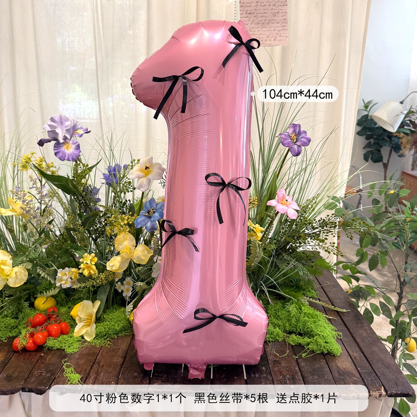 Pink Ribbon Large Number 40inch Foil Balloon Birthday Party Decor Min.50PCS