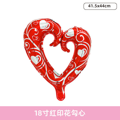 Aluminum Foil Heart Balloons for Valentine Wedding