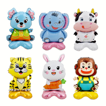 Balloon Window Decor Props Small Base Monkey Rabbit