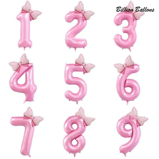 Billion Balloons Birthday Number Ballons, 40 Inch Princess Birthday Jumbo Number Balloon