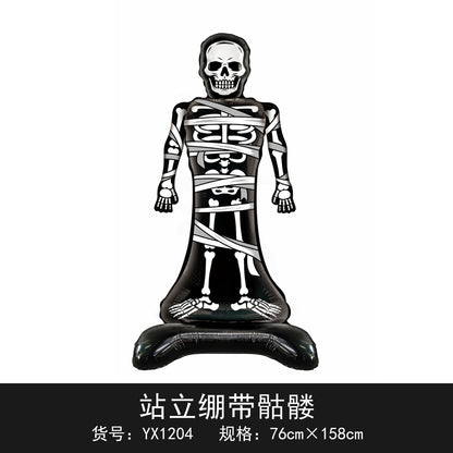 120cm Halloween Party Balloon Witch Skeleton Spider Base Min.50PCS