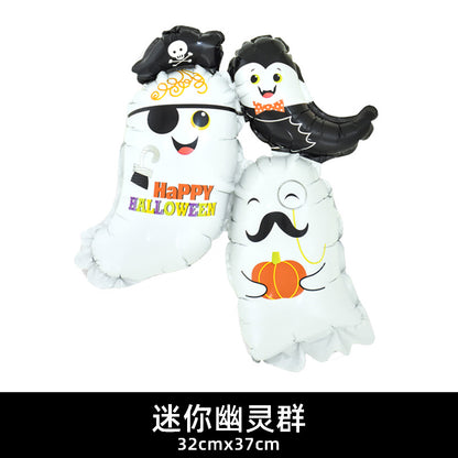 Mini Halloween Decor Balloons Ghost Festival Bat Pumpkin Skull Film Min.100PCS