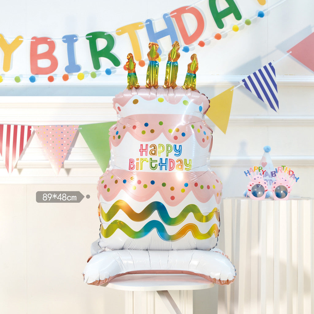 Billion Balloons Popular Medium Aluminum Foil Cartoon Cake Stand Balloon