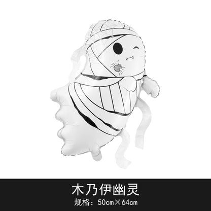 120cm Halloween Party Balloon Witch Skeleton Spider Base Min.50PCS