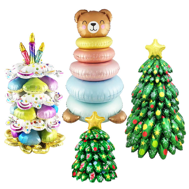 Christmas Tree Bear Candle Cake Combination Gift Set Min.50pcs