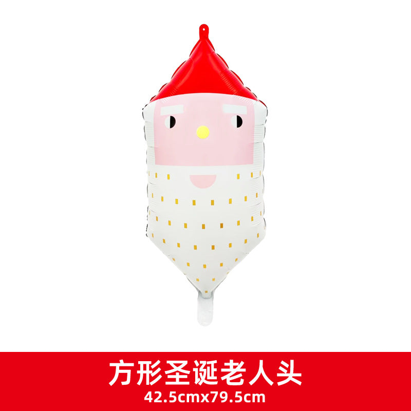 New Christmas 3D Santa Reindeer Aluminum Foil Balloons Min.50PCS