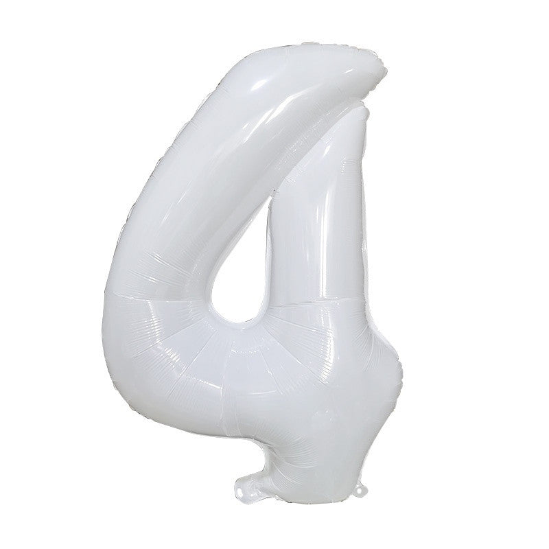 Billion Balloons 32Inches Birthday Anniversary Balloons White Crown Number Foil Balloon