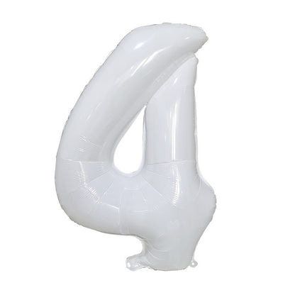 Billion Balloons 32Inches Birthday Anniversary Balloons White Crown Number Foil Balloon