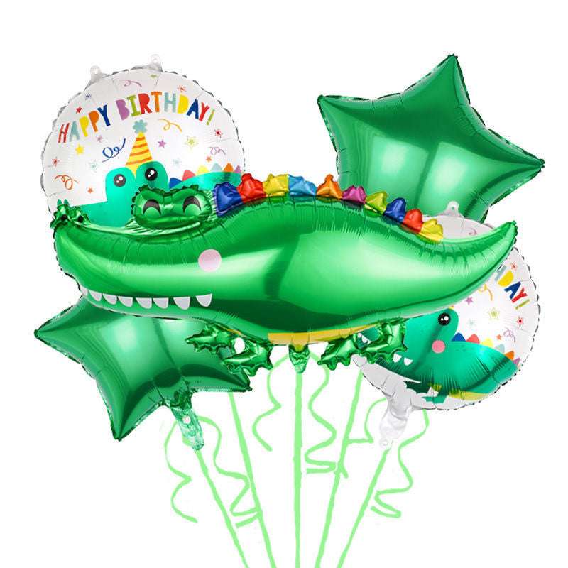 Billion Ballons Large Green Crocodile Backpack Dinosaur Aluminum Foil Balloon