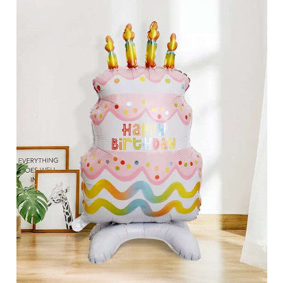 Billion Balloons Standing Cake Foil Balloon With Base Birthday Party Decoration Min.50PCS