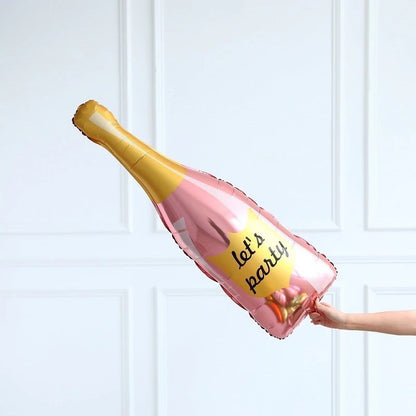 Billion Balloons Big size Champagne Wine Bottle Aluminum Foil Balloon Min.50PCS