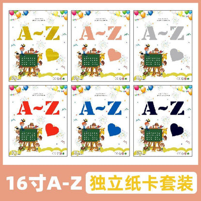 16 Inches Birthday Creative A to Z Foil Balloon Pack Min.50PCS