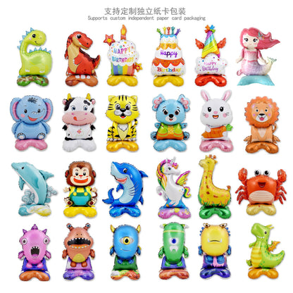 Balloon Window Decor Props Small Base Monkey Rabbit
