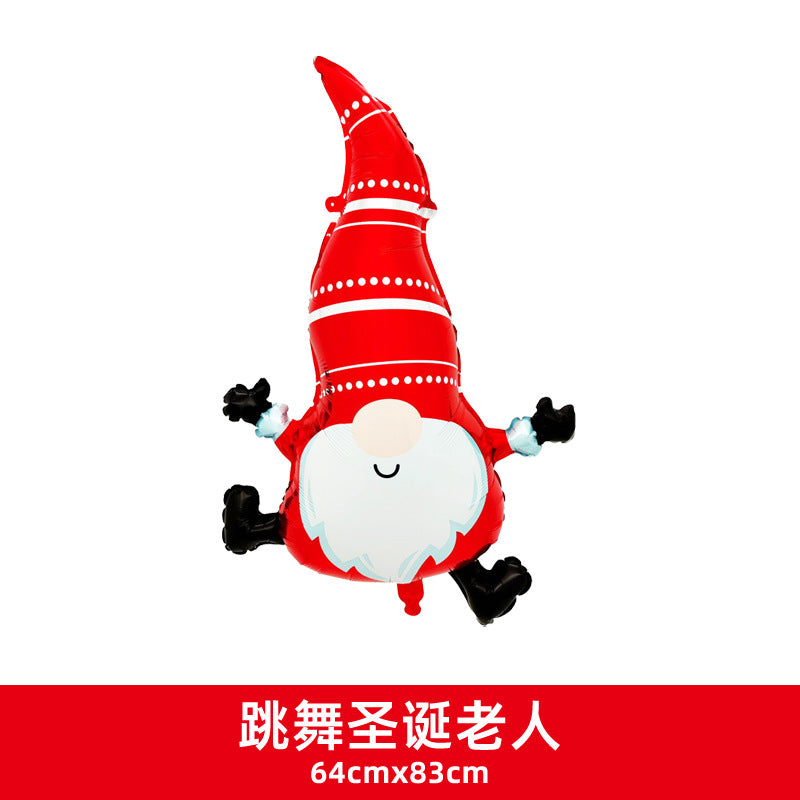 New Christmas 3D Santa Reindeer Aluminum Foil Balloons Min.50PCS