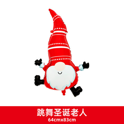 New Christmas 3D Santa Reindeer Aluminum Foil Balloons Min.50PCS