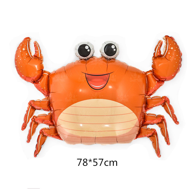 Octopus Seahorse Clownfish Aluminum Foil Ocean Balloons Min.50 set