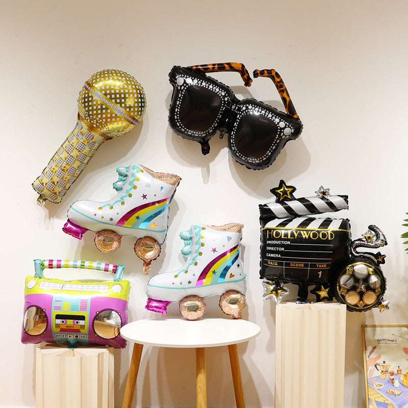 Billion Balloon Photography Camera Microphone Radio Skate Aluminum Foil Balloons